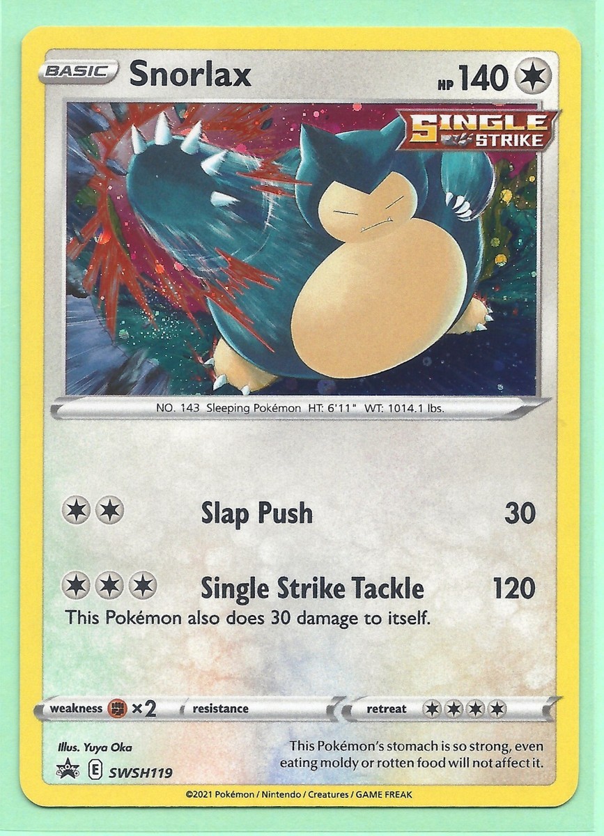 Pokemon SNORLAX SWSH119 -BLACK STAR RARE - PROMO - HOLO