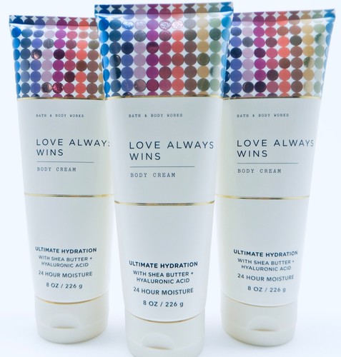 3 BATH & BODY WORKS LOVE ALWAYS WINS ULTIMATE HYDRATION BODY CREAM 8 oz NEW - Picture 17 of 19