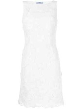 Prada Floral Broderie Anglaise Special Edition Dress White Womens IT 38