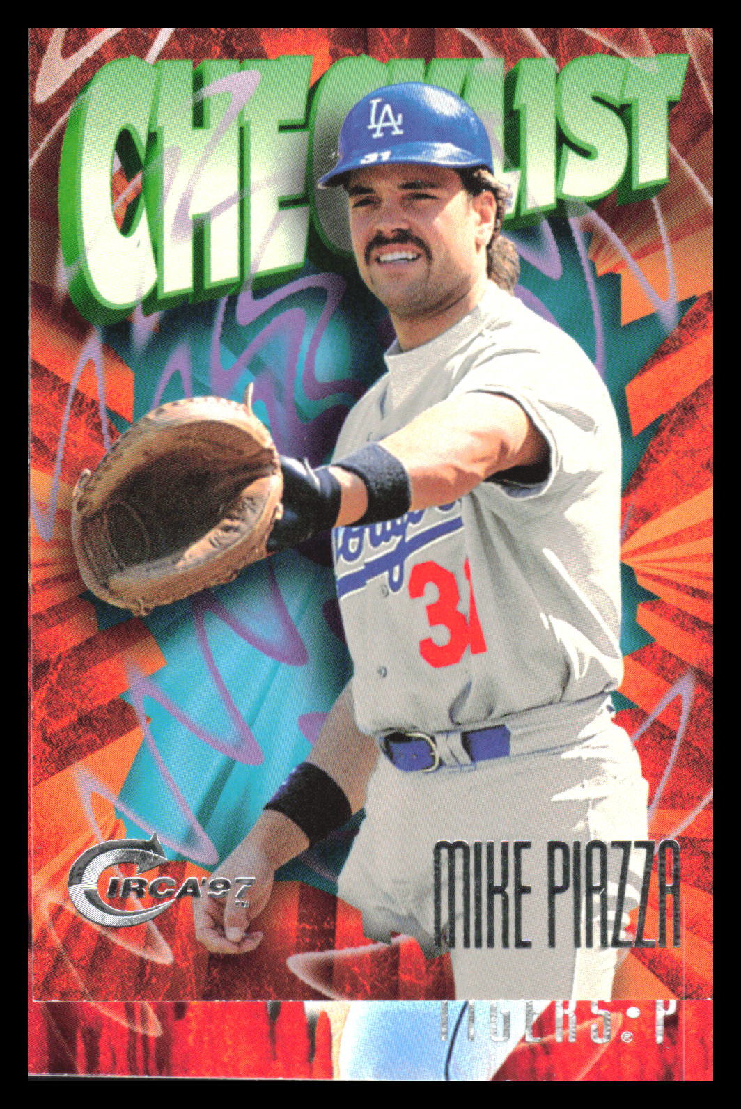 1997 Circa Mike Piazza #399 Dodgers 4B