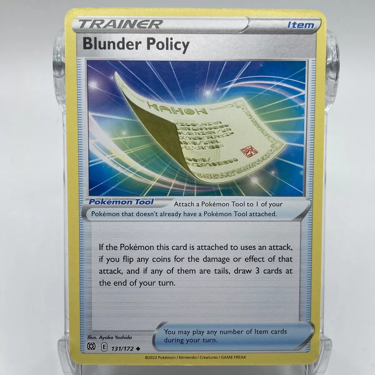 Pokemon Trading Card Game 131/172 Blunder Policy : Uncommon Card