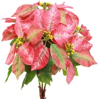 Weihnachtsstern Rot Rosa Kunstblume 53Cm Deko Winter