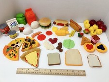 Play Food Mixed Lot Pizza Eggs Hamburger Bacon Hotdog Fruit Dessert Fries G2