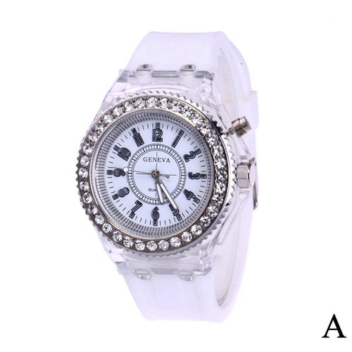 Fashion Women Girls Mens Watch Flash LED Light Crystal Quartz Sport Lot R7 - Picture 26 of 27
