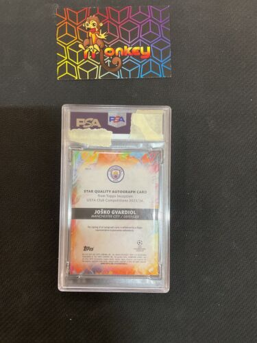 2023-24 Topps Inception UEFA Josko Gvardiol Auto Pink /75 Manchester City PSA 9 - Picture 2 of 2
