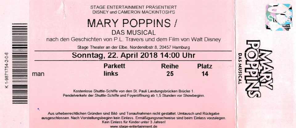 MARY POPPINS-original signierte AutogrammkartenMusical - Bild 4 von 4