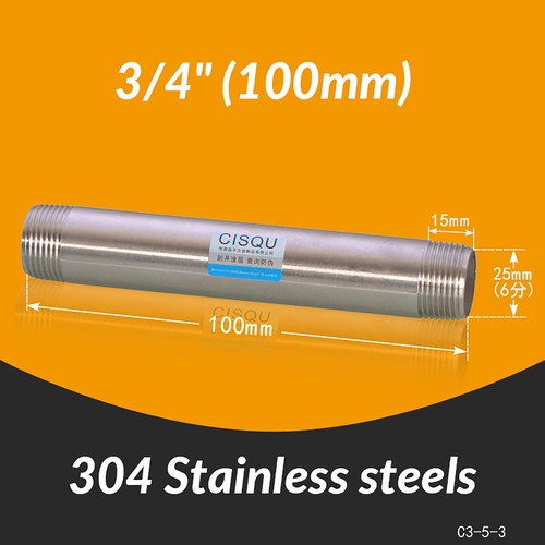 STAINLESS STEEL PIPE PIECES -THREADED BSP BOTH ENDS -VARIOUS SIZES -HIGH QUALITY - Picture 15 of 32