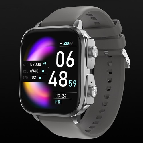 2 in 1 Smart Watch with Earbuds True Wireless Smartwatch Bluetooth Headsets New - Photo 13 sur 17