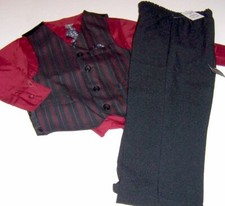 DOCKERS 4pc Dress Outfit Long-sleeve Shirt/Vest/Tie/Pants BOYS SIZE 4 NEW NWT