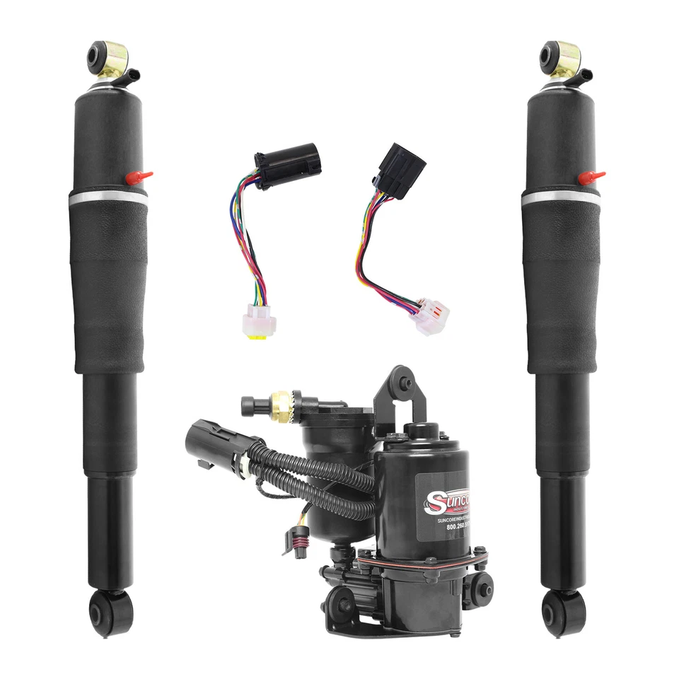 Rear Air Suspension Shock & Compressor Set for 2007-2013 Chevrolet Avalanche Foto 2 de 4