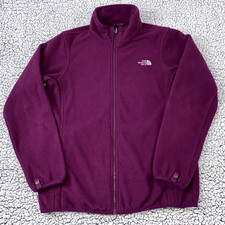 The North Face Girls Fleece Jacket Size L Large 14/16 Purple Full Zip Pockets