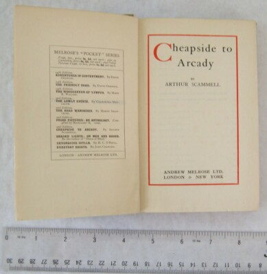 洋書 CHEAPSIDE TO ARCADY :BY ARTHUR SCAMMELL CHEAPSIDE TO ARCADY :BY ARTHUR SCAMMELL