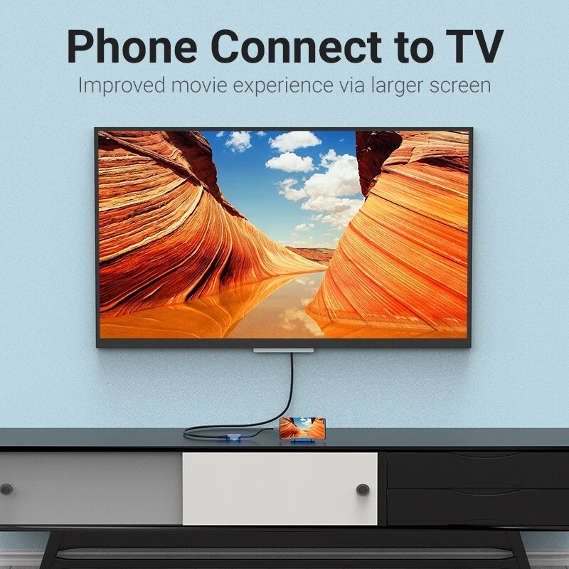 USB C to VGA Adapter Type C to VGA Hub 1080P 60HZ for Cellphone Laptop Tablet - Image 3 of 4