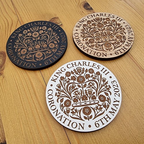 CORONATION King Charles III FRIDGE MAGNET GIFT MADE IN UK LASER ENGRAVED WOW - Picture 2 of 16