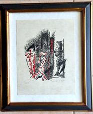 Litografia numerata firmata a mano André Masson su carta Japon in cornice