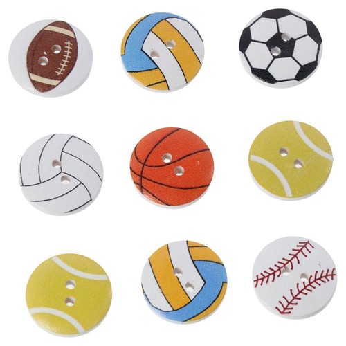 Baseball Ball Sports Painting Football Flatback Buttons For Scrapbooking - Picture 10 of 11