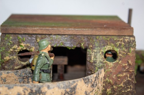 Vintage WWI-Era Elastolin 7.5cm Front Line Staff & Dugout Bunkers (c.1924-1928) - Picture 11 of 13