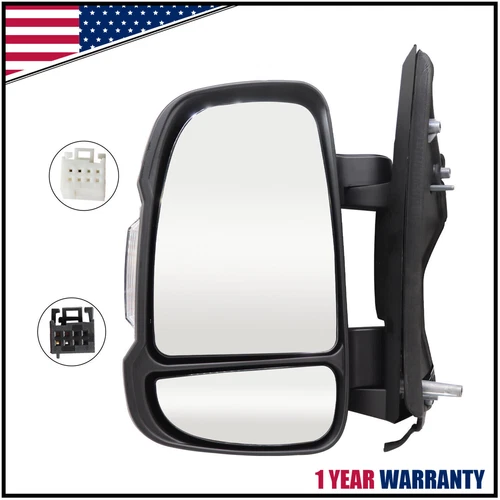 Driver Left Side Door Mirror Power with signal Light for 10-24 RAM Promaster
