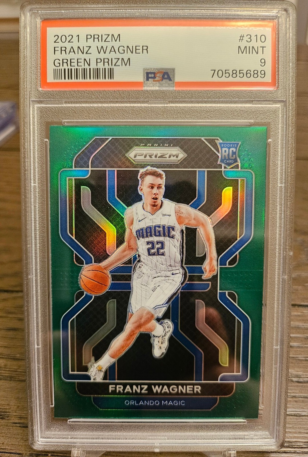 2021-22 Prizm NBA Franz Wagner Green Prizm Rookie RC #310 SP!🔥📈 Magic PSA 9