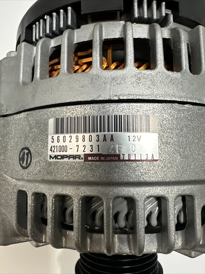 56029803AA NEW OEM for 2018-2023 Wrangler Gladiator Rubicon Mopar Alternator - Image 2 of 4