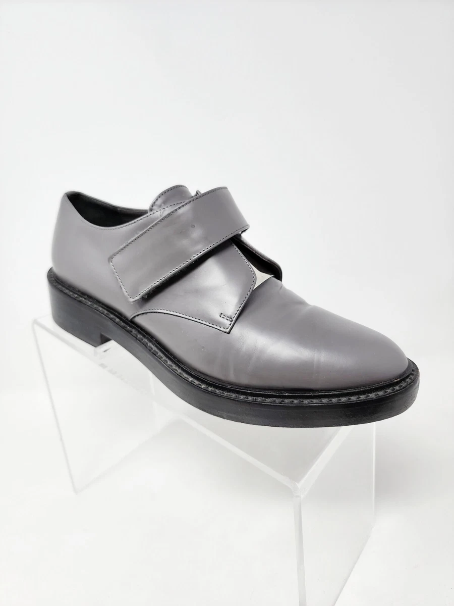 VINCE WREN Gray Leather Loafer Shoes SZ 7.5 Made in Italy 450
