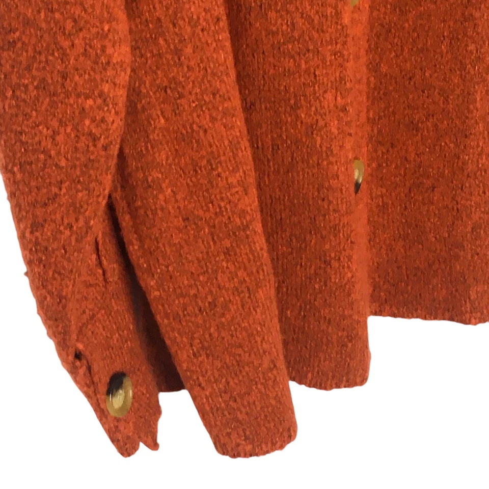 Cárdigan con botones Suéter Cálido Grandmacore Iglesia Quemado Naranja Óxido Mujeres Talla L Foto 3 de 4