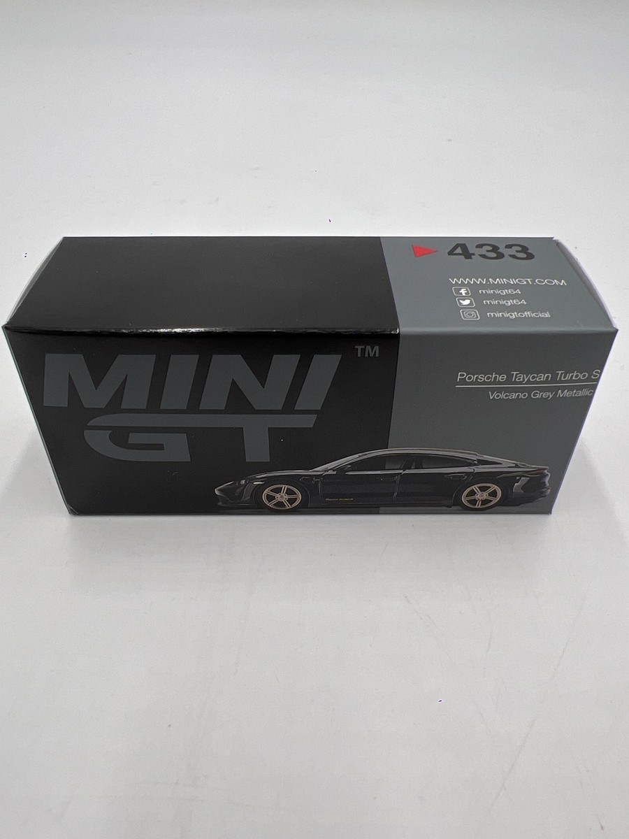 ミニカー MINI GT Porsche Taycan Turbo S Volcano Mini GT 1:64 Porsche Taycan Turbo S Volcano Grey Metallic