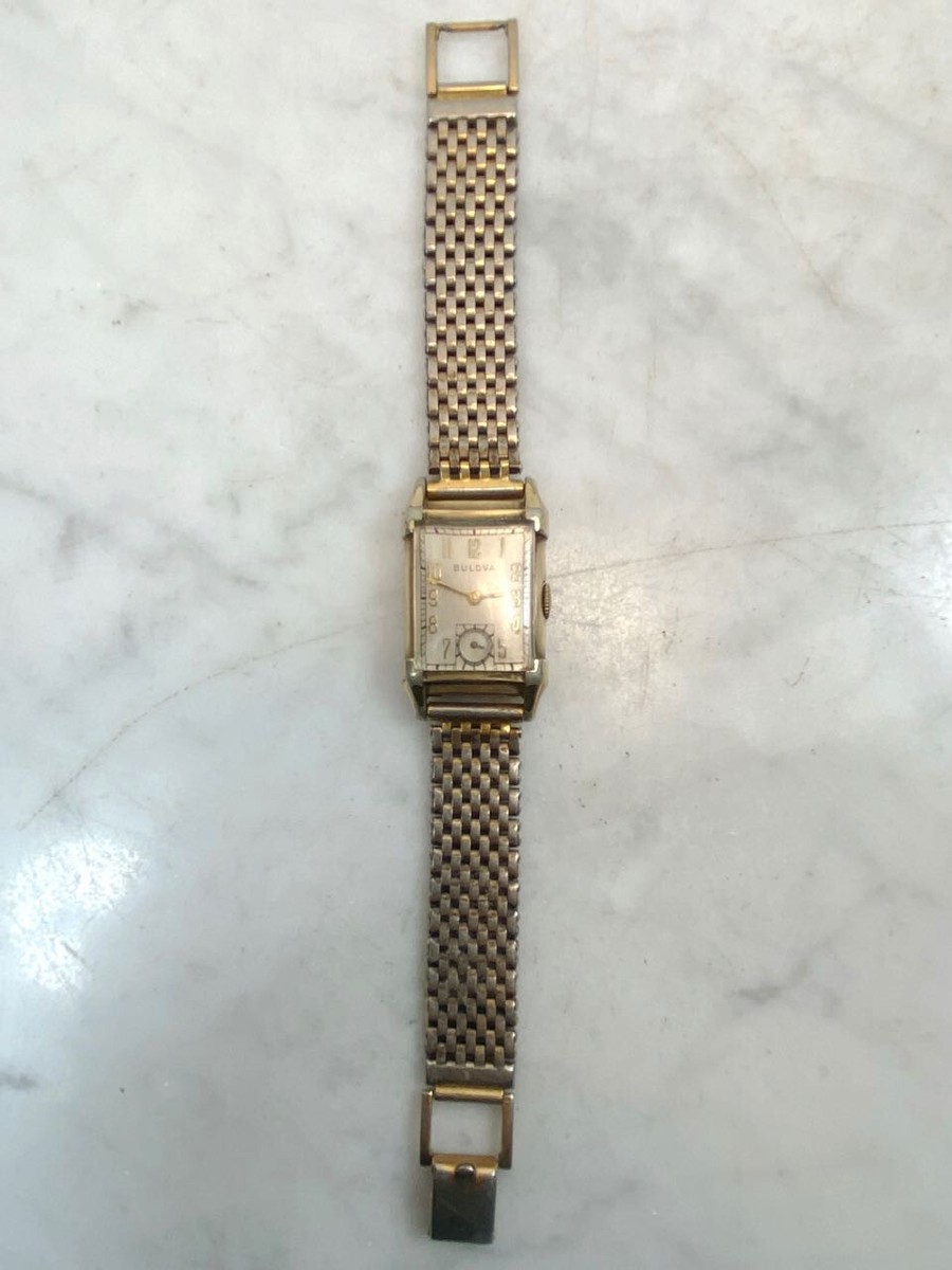 BULOVA 1945 Statesman 10K Gold Filled Case Watch. 21 Jewels Art