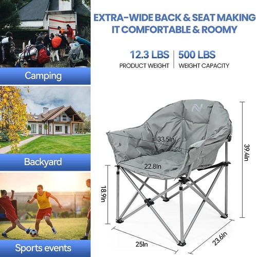Silla de Camping SLSY Calefacción De Gran Tamaño, Exterior Portátil Calefacción Sillas Plegables - Imagen 39 de 41