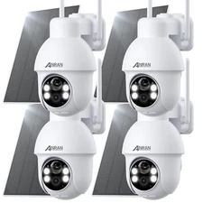 ANRAN 5MP WIFI Pan/Tilt Home Security Camera Outdoor Wireless Solar Battery Home