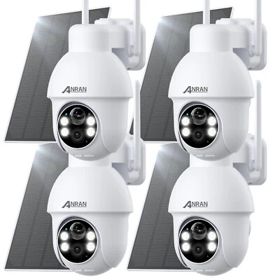 ANRAN Wireless Security Camera 1920P CCTV Outdoor Battery Powered Pan/Tilt Solar