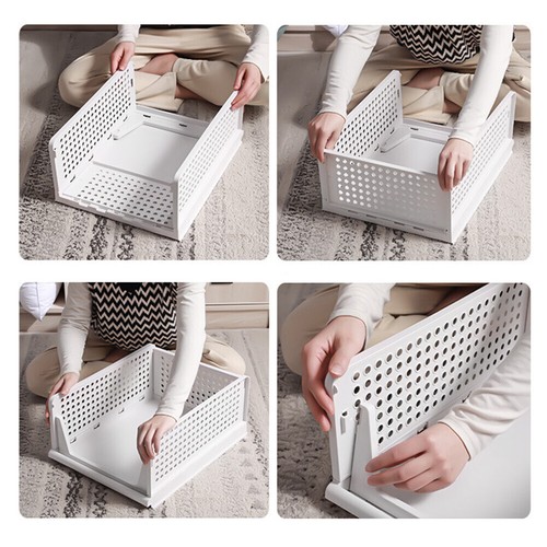 4X White,Wardrobe Drawer Units Organizer Clothes Closet Stackable Storage Boxe - Picture 11 of 15