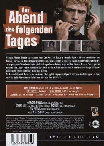 Mediabook At Evening Des Following Tages Richard Boone Marlon Brando DVD New - Image 2 of 2