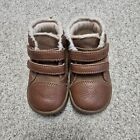 Ugg Rennon Ii Leather High Top Shoes Boot Chestnut Sherpa Lined Toddler 4/5 Euc