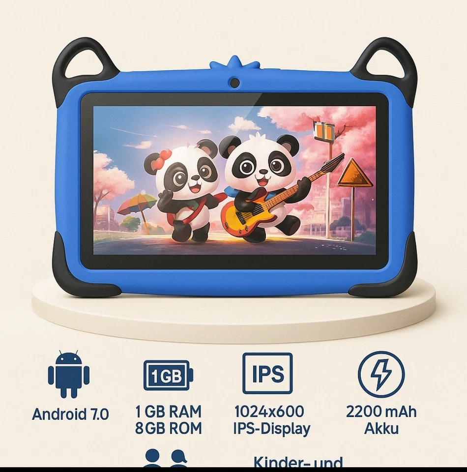 100x Kinder Tablet Wintouch K717 7” WiFi Android 7.0 NEU Mix - Bild 2 von 4