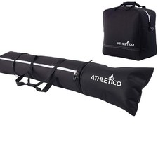 Athletico Padded Ski Bag Combo - Ski Bag Separate Boot Bag - Store Transport