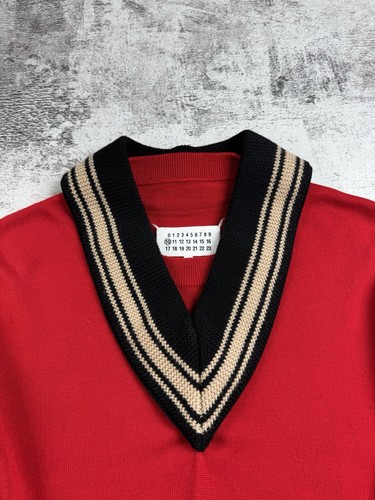 Martin Maison Margiela 2018 Deconstructed Varsity Wool Cardigan Sweater Pullover - Picture 9 of 16