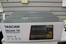 TASCAM MODEL 16 All-in-One Studio Mixer, Interface, Recorder with USB, Bluetooth