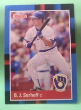 1988 Donruss B.J. Surhoff #172 Last Line Begins with Father - Milwaukee Brewers