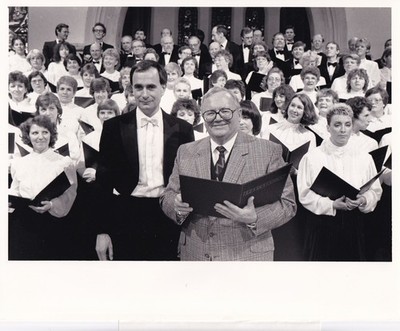 Original Pressefoto TV Prog Highway Harry Secombe & Harlow Chor 14.2.1988