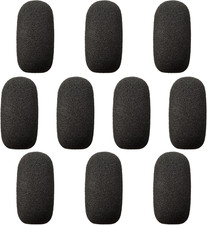 10-Pack Small Foam Windscreens for Lavalier Mics - High-Density Foam Mic Covers