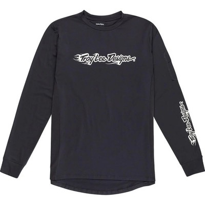 Troy Lee Designs Tech Langarm T-Shirt Ruckus Burn Out - Carbon