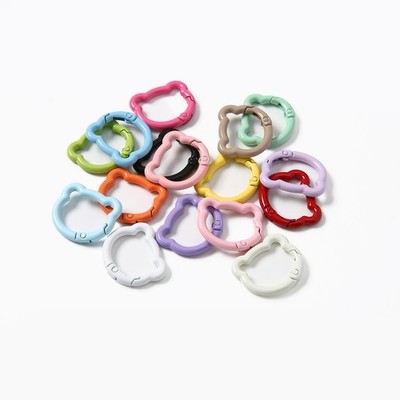 Metall niedlich Bär Ring Tasche Clips Haken DIY Schmuck Schnalle