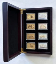 Era of Sail-Clipper Limited Edition Unusual Australian Gold-Foil Stamp Set
