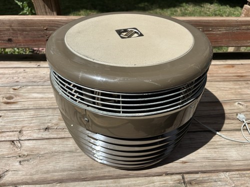 Vintage SEARS Hassock Bodenventilator 3 Geschwindigkeiten Braun MCM Ottomane