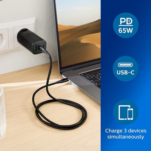 Philips DLP2681/12 Netzladegerät mit USB und USB-C Anschlüssen - Zdjęcie 5 z 7