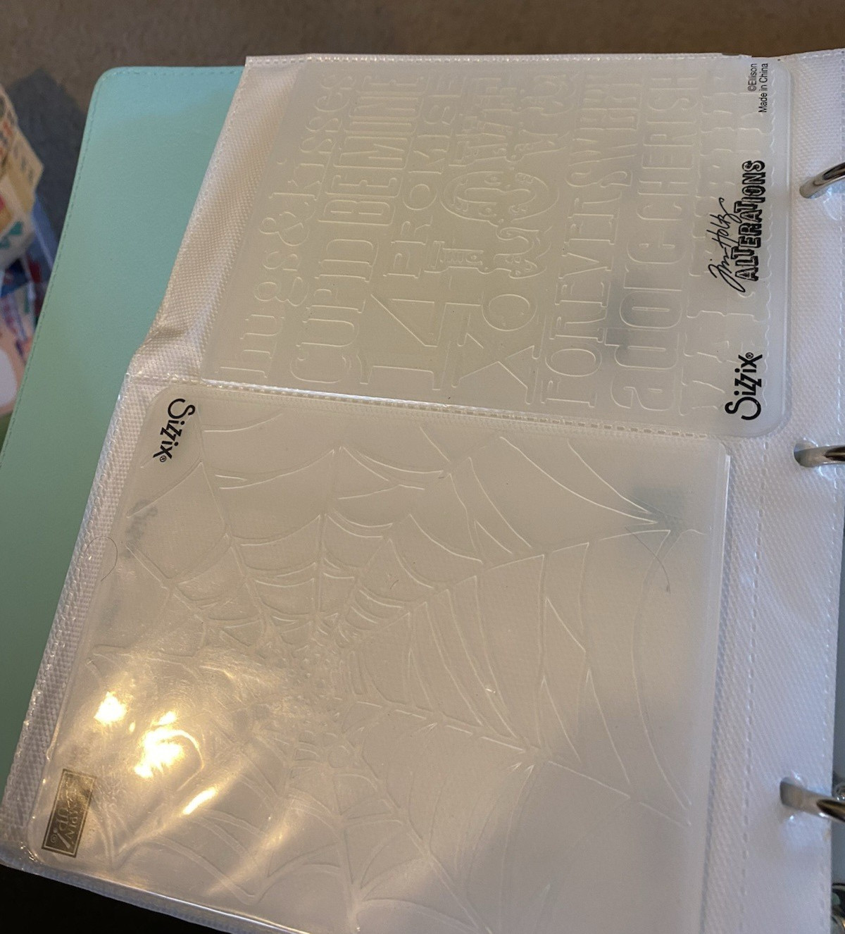 Stampin Up,  Etc HUGE Mixed Lot Embossing Folders in Protective Sleeves & Binder
