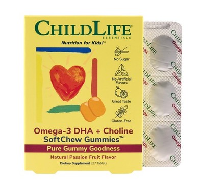 DHA + Choline SoftChew Gummies for - Omega 3 DHA Gummies with Choline, Fish O...