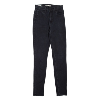 LEVI'S 721 High Rise BIG E Damen Jeans Schwarz Slim Skinny W26 L30