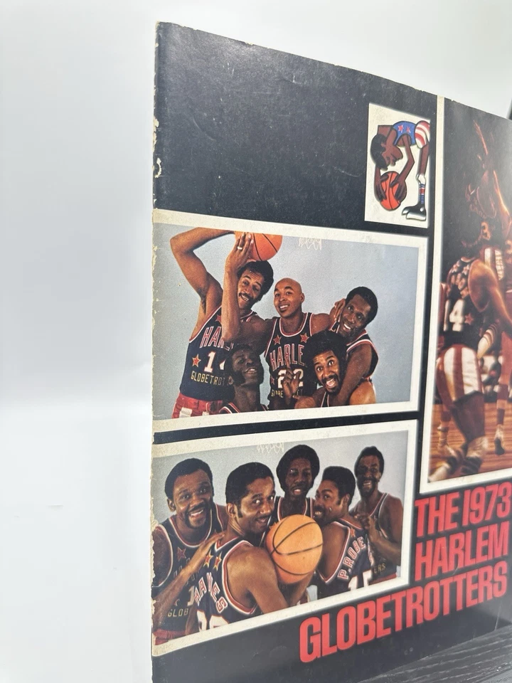 Guía de programas Globetrotters 1973 Harlem Globetrotters original de colección Foto 2 de 3